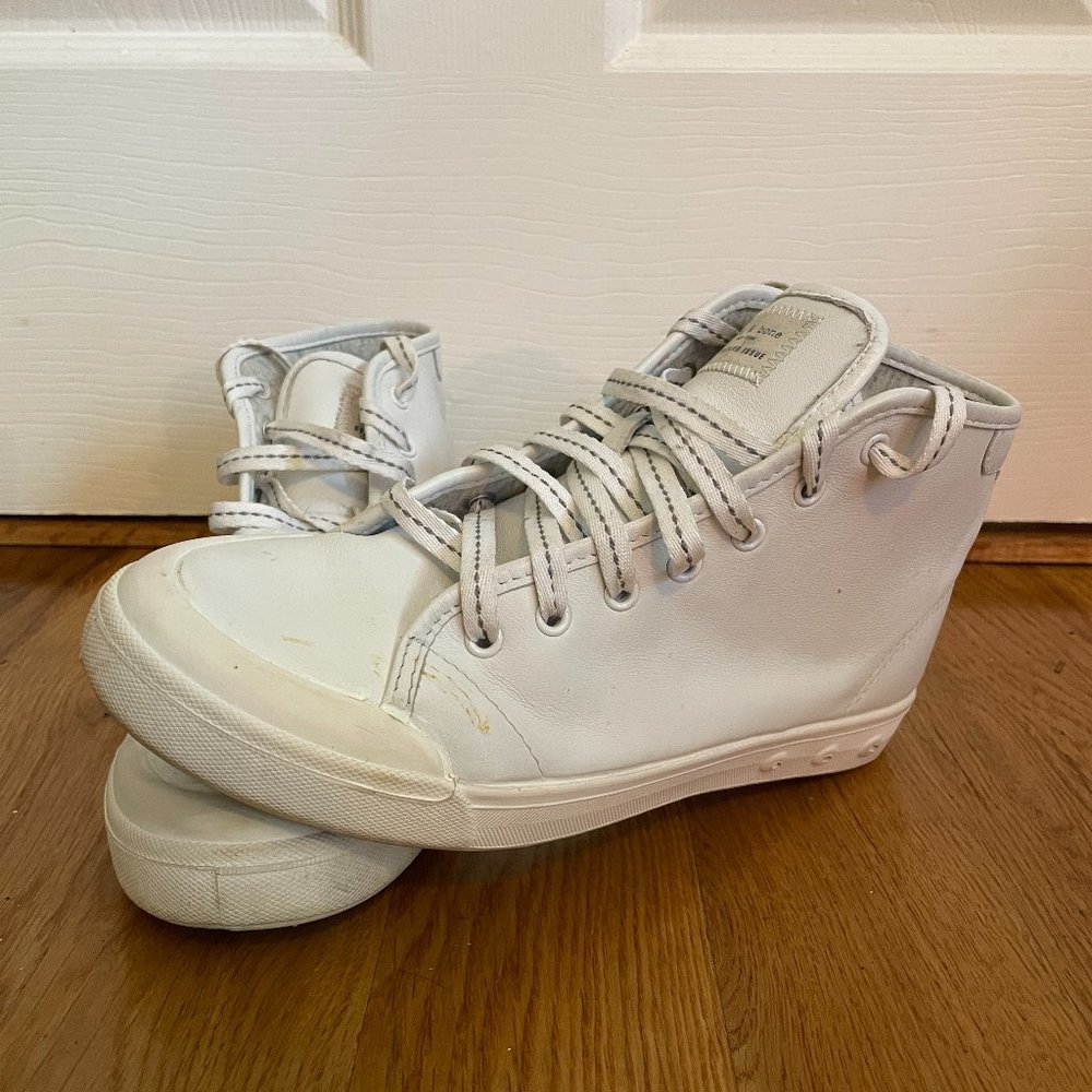 Women's White Leather Rag & Bone Sneakers - size 7
